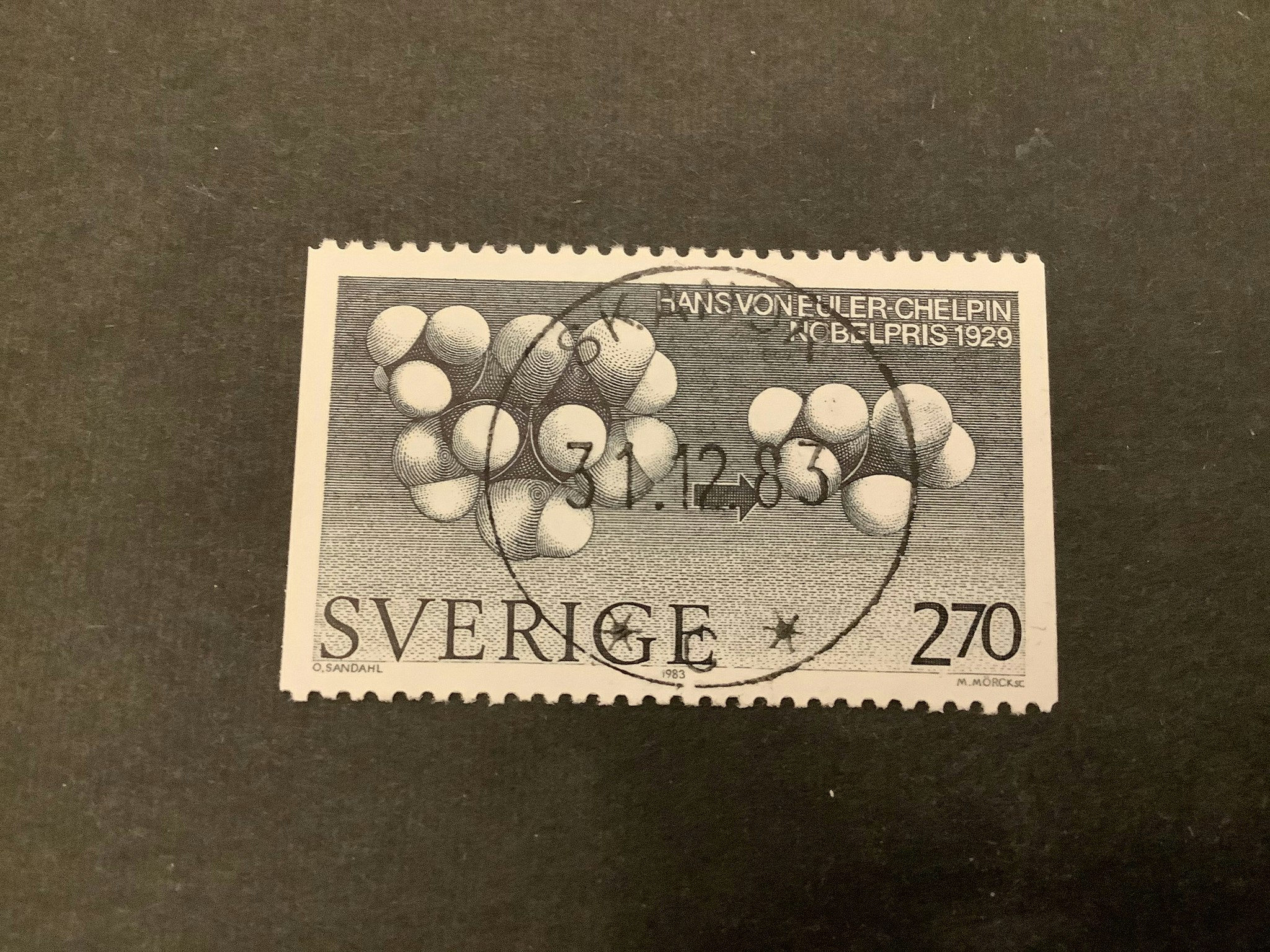 Nobelpristagare kemi facit nr 1283  lyxstämplat SKANÖR