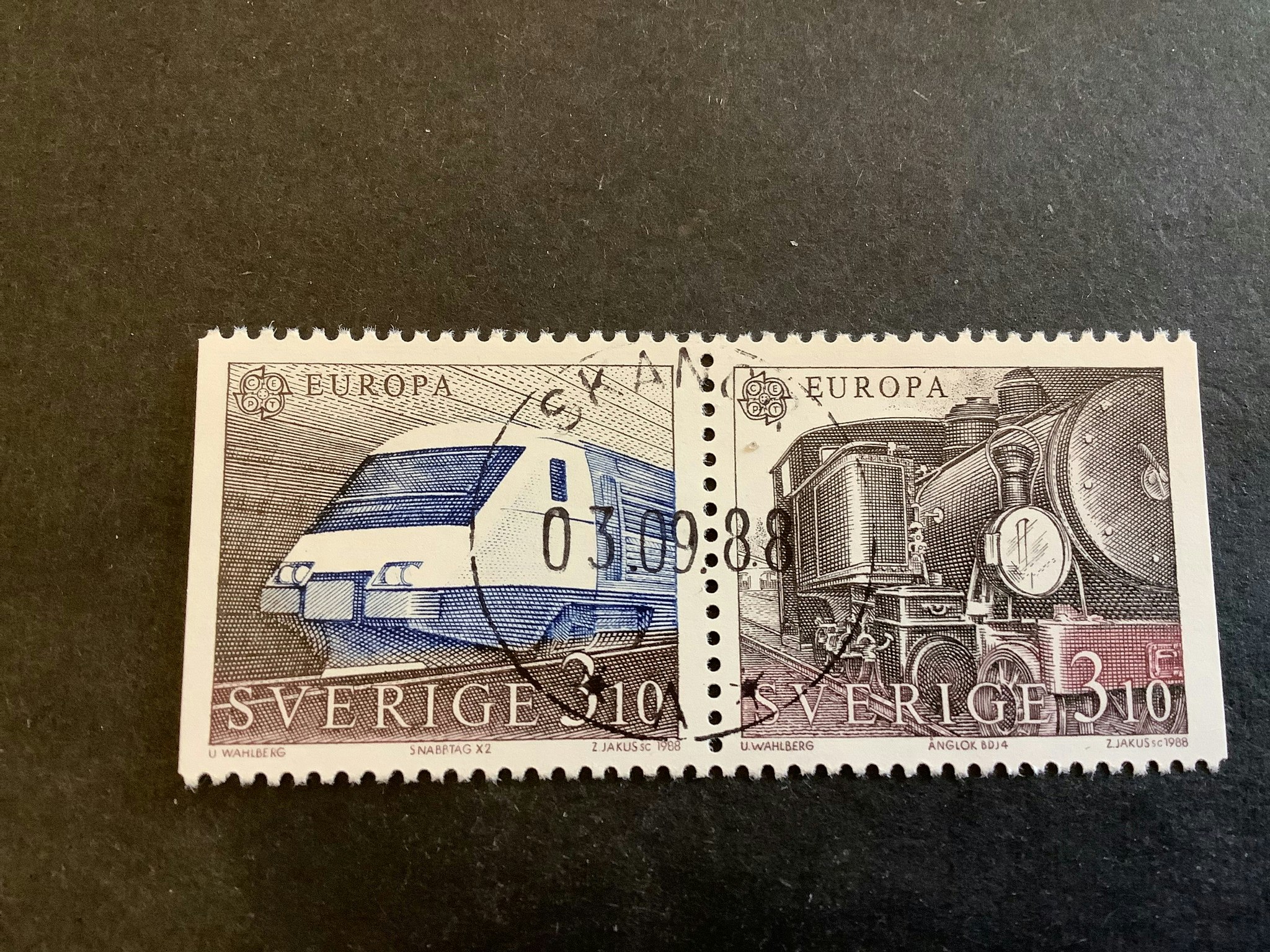 Europa XVII facit nr 1520 SX lyxstämplat par SKANÖR