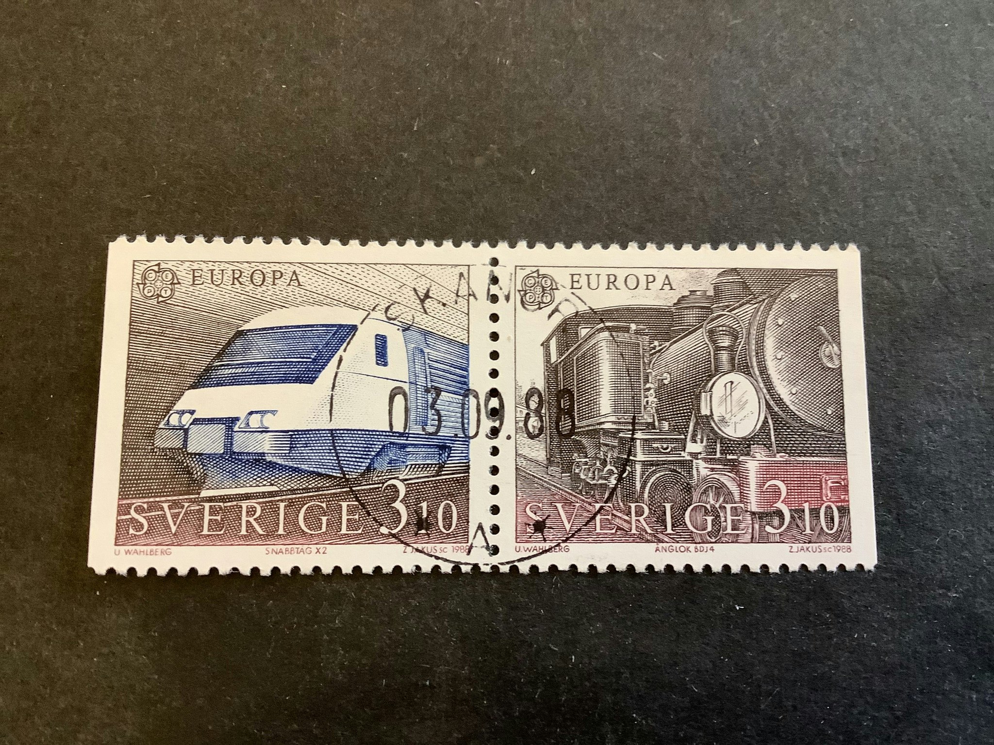 Europa XVII facit nr 1520 SX  lyxstämplat par SKANÖR