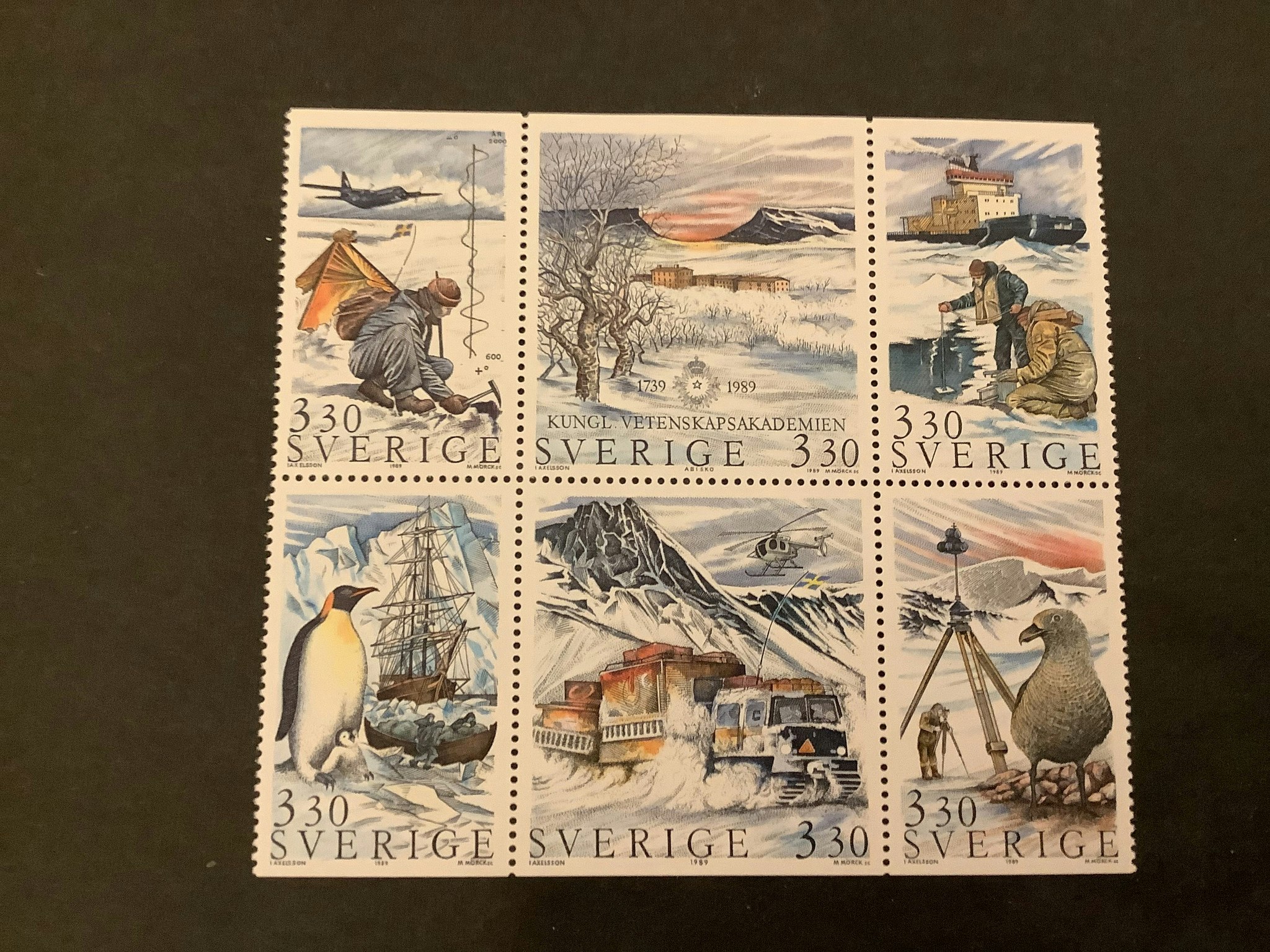 Svensk polarforskning facit nr 1576-1581 postfriskt block