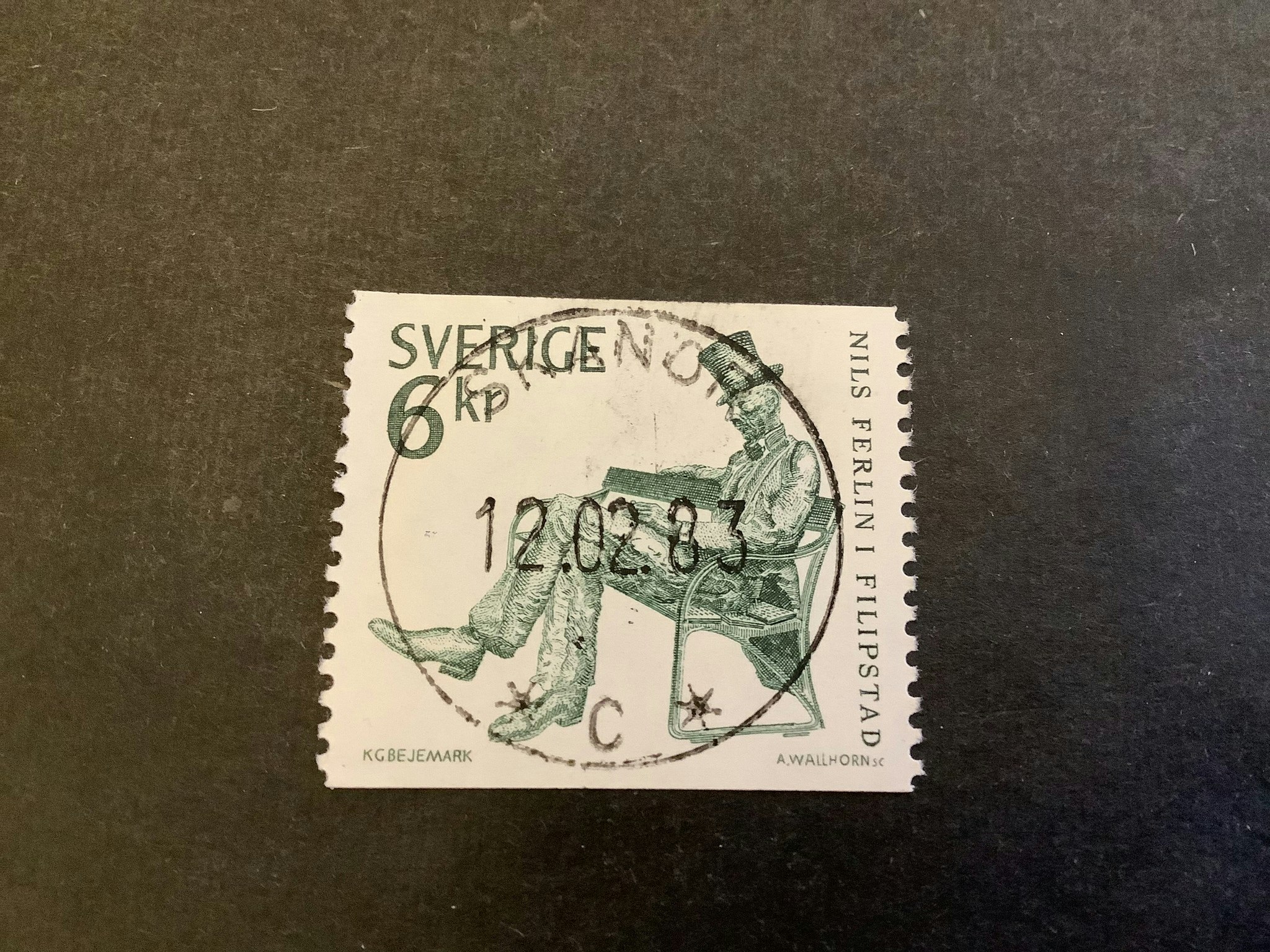 Nils Ferlin facit nr 1245 lyxstämplat SKANÖR