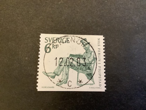 Nils Ferlin facit nr 1245 lyxstämplat SKANÖR
