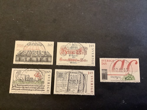 Tryckerikonsten facit nr 1236-1240 lyxstämplad serie SKANÖR