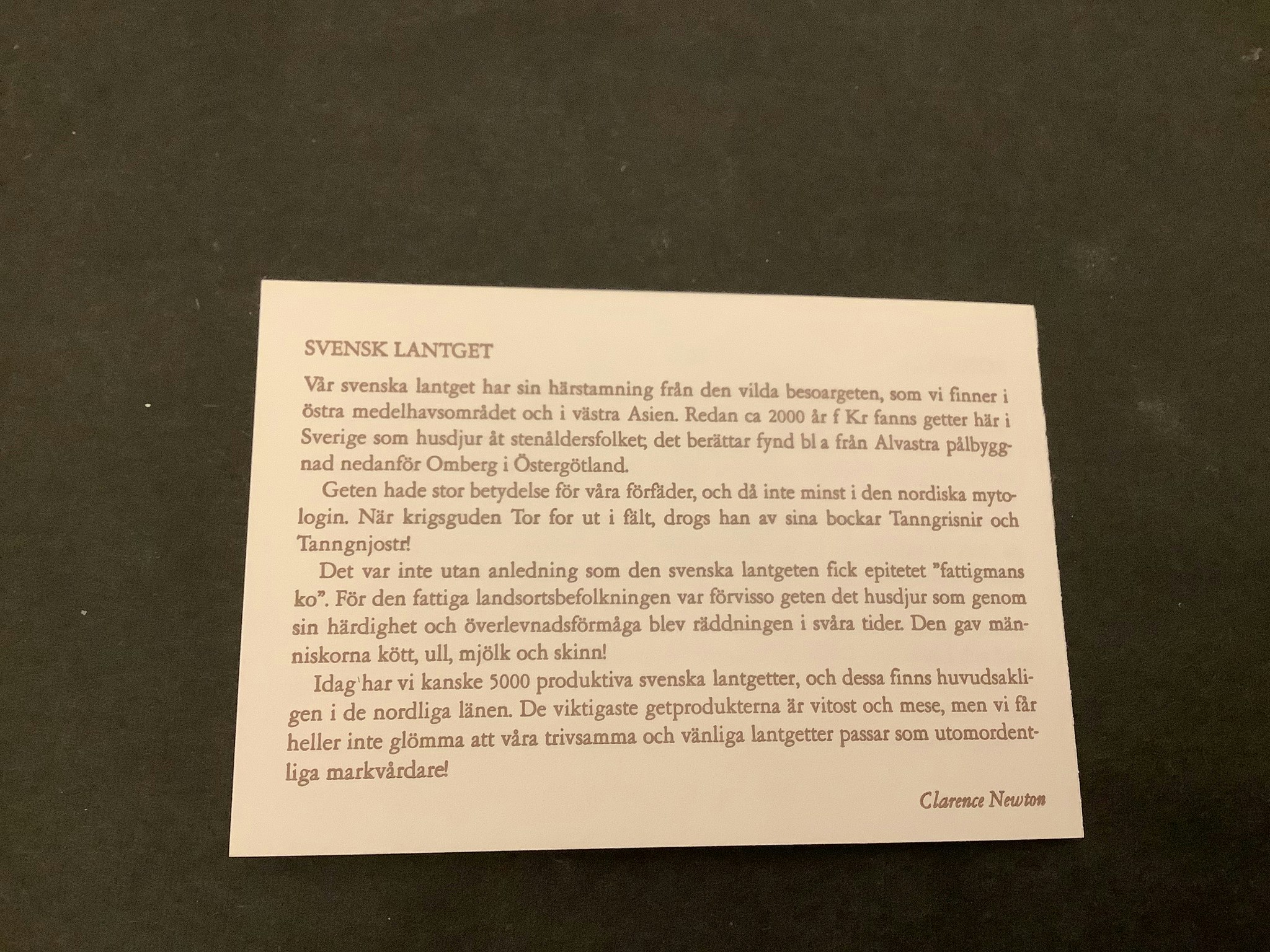 Lantdjur 2 postfriskt häfte