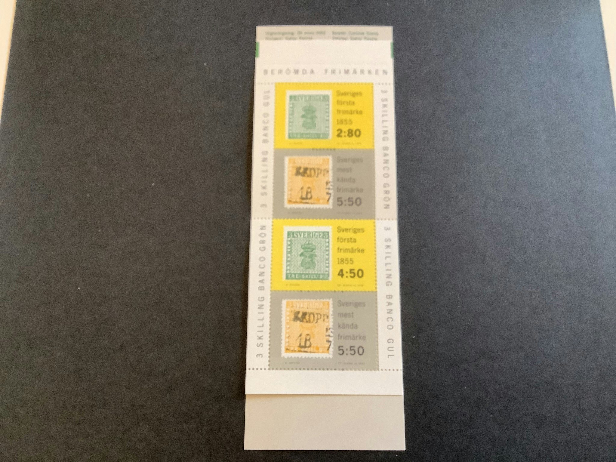 Berömda frimärken 1992 postfriskt häfte