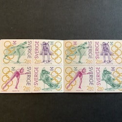 Olympiskt guld II 1992 postfriskt häfte med ryggtryck