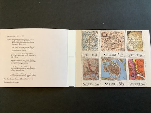 Svenska kartor 1991 postfriskt häfte