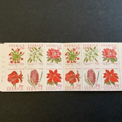 Inrikes julpost 1990 postfriskt häfte med cylindersiffra 1 och kontrollnummer