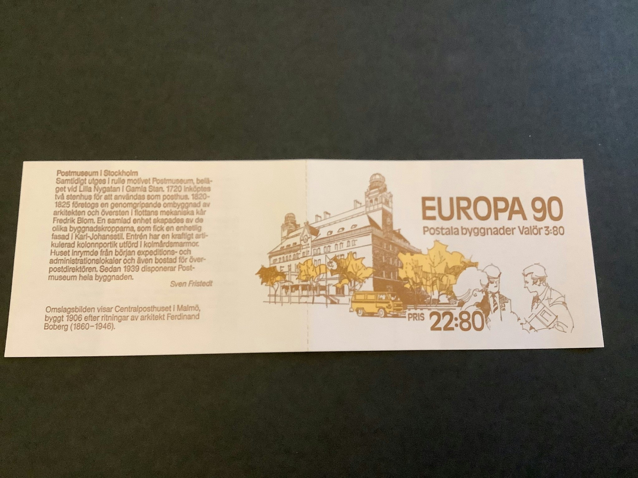 Europa XIX Postbyggnader postfriskt häfte