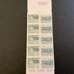 Nationalparker 2 1990 postfriskt häfte med cylindersiffra 1 och kontrollnummer