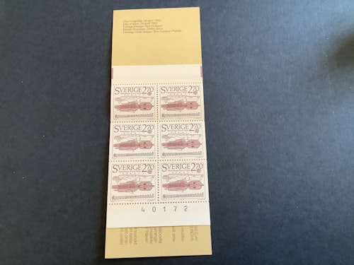 Europa XIV 1985 postfriskt häfte med kontrollnummer.