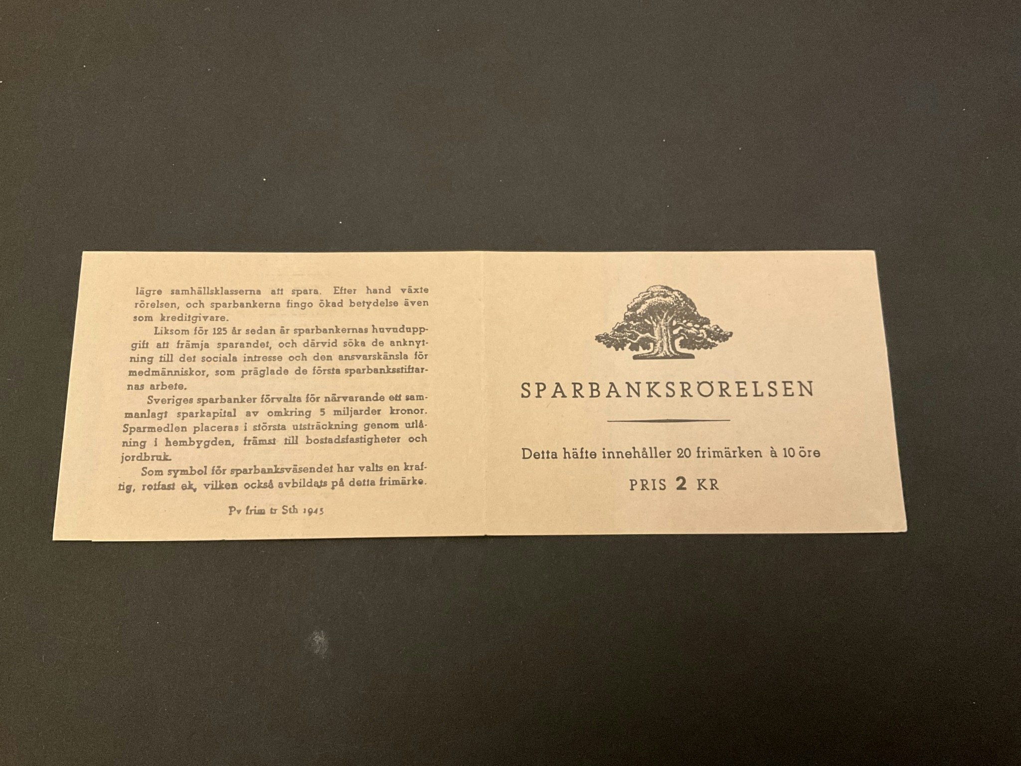 Sparbanksrörelsen postfriskt häfte