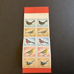 Svensk fåglar postfriskt häfte med kontrollnummer