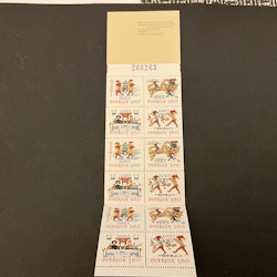 Julpost inrikes 1983 postfriskt häfte med kontrollnummer