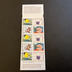 Hälsningsfrimärken 1995 postfriskt häfte