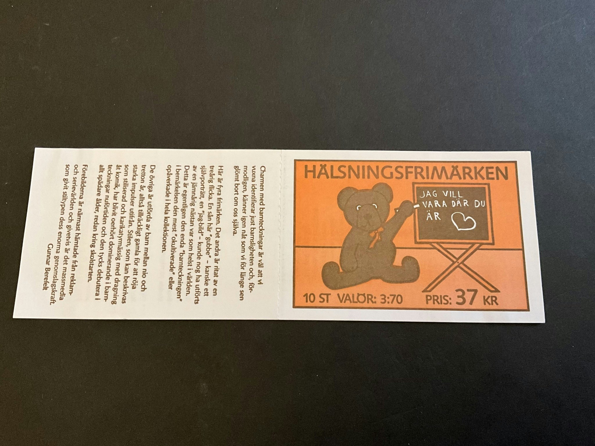 Hälsningsfrimärken 1995 postfriskt häfte