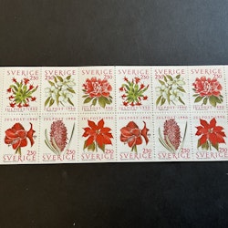 Inrikes julpost 1990 postfriskt häfte med kontrollnummer