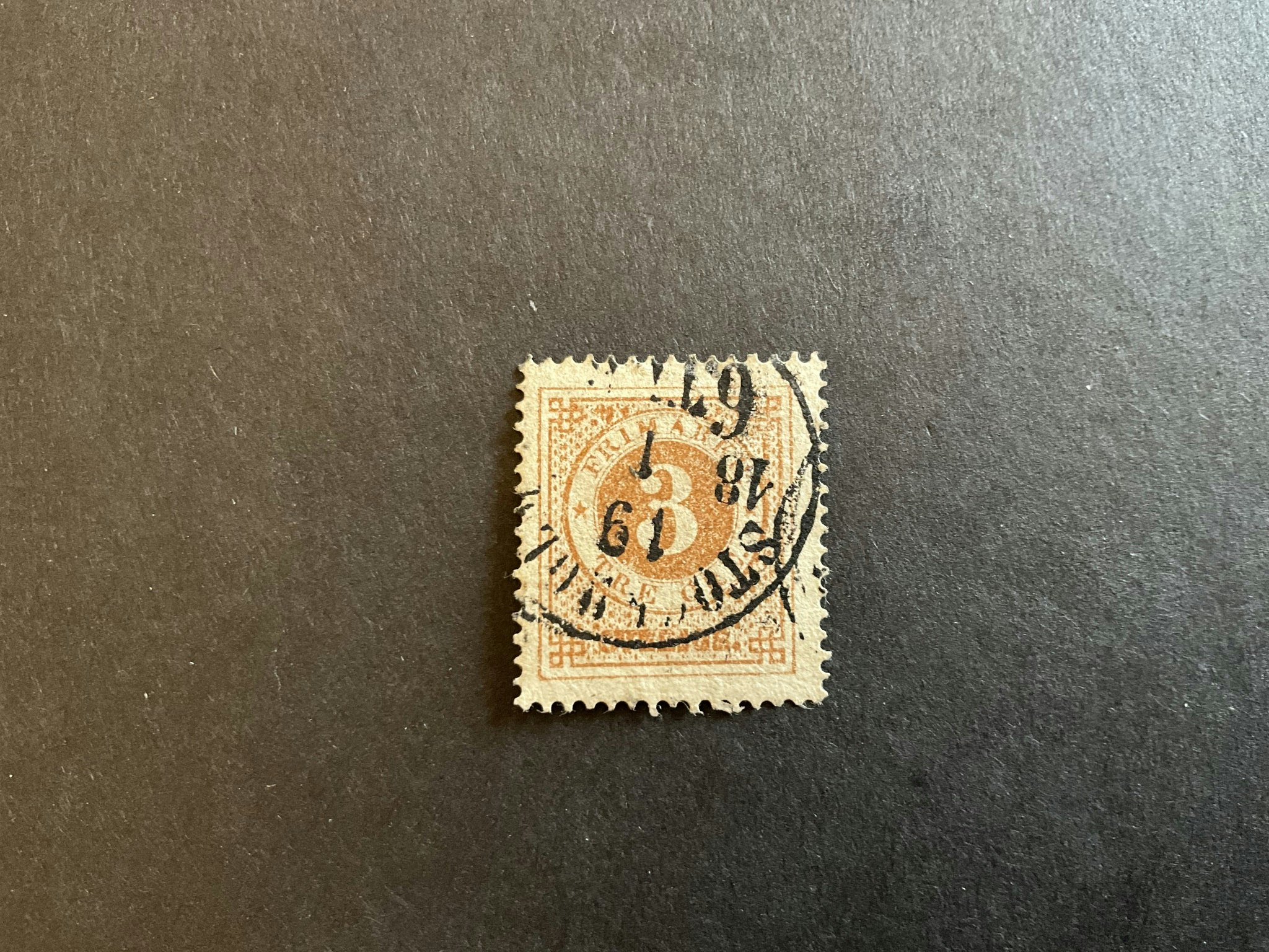 Ringtyp T 14 facit nr 17 stämplat märke