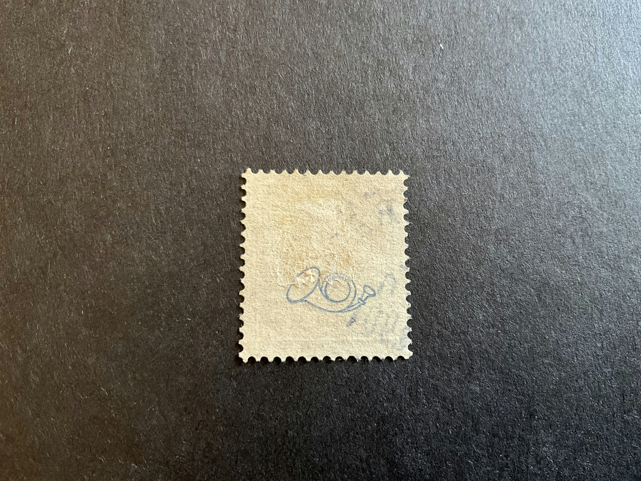 Ringtyp Posthorn facit nr 40 stämplat märke