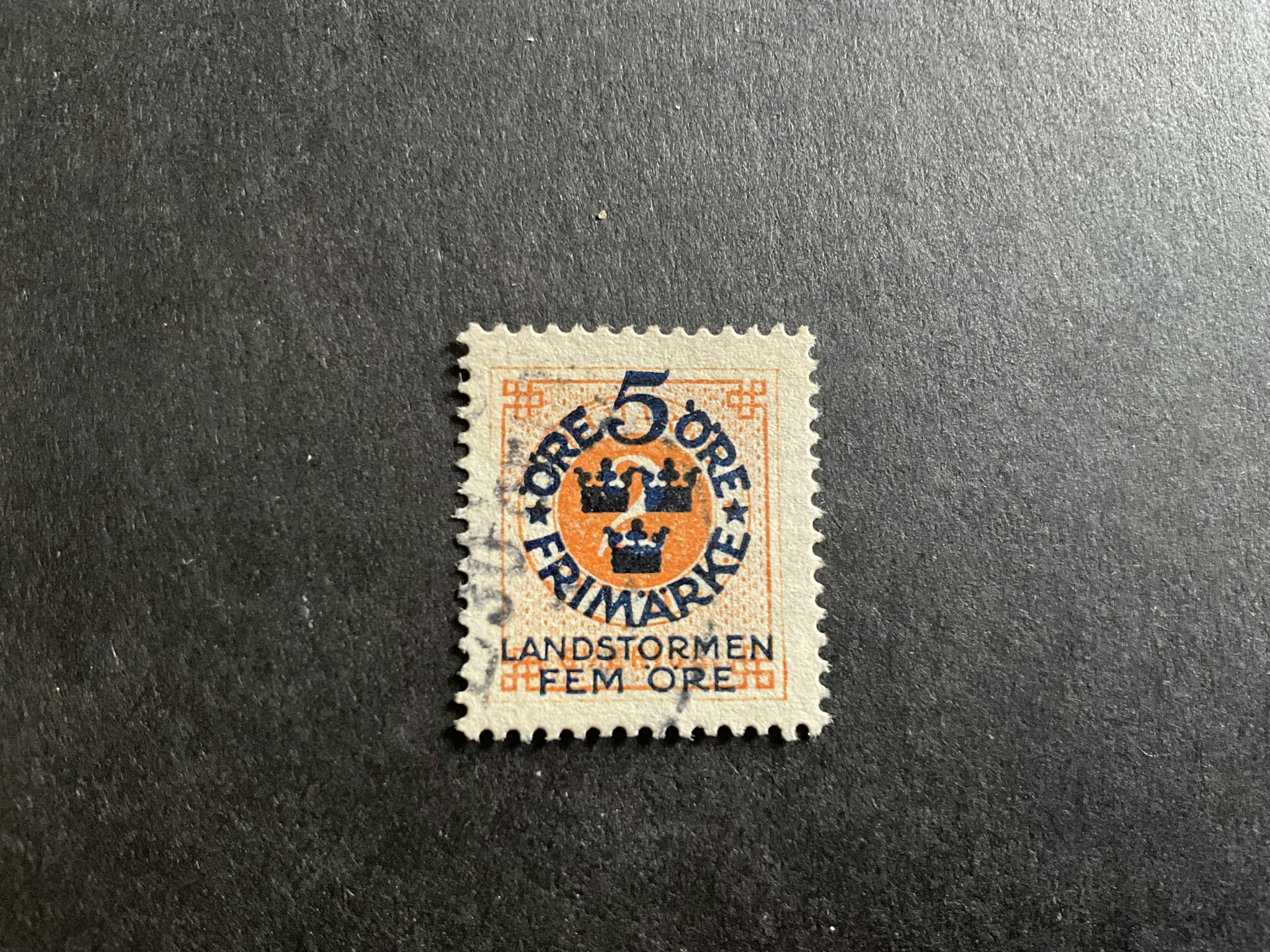 Landstormen I facit nr 105 cc  stämplat märke