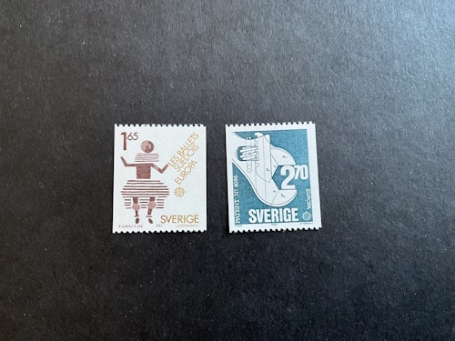 Europa XII facit nr 1254 och 1255 postfriska märken