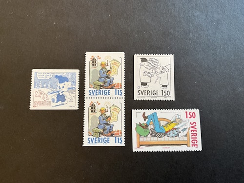 Svenska serier facit nr 1141-1144 postfrisk serie
