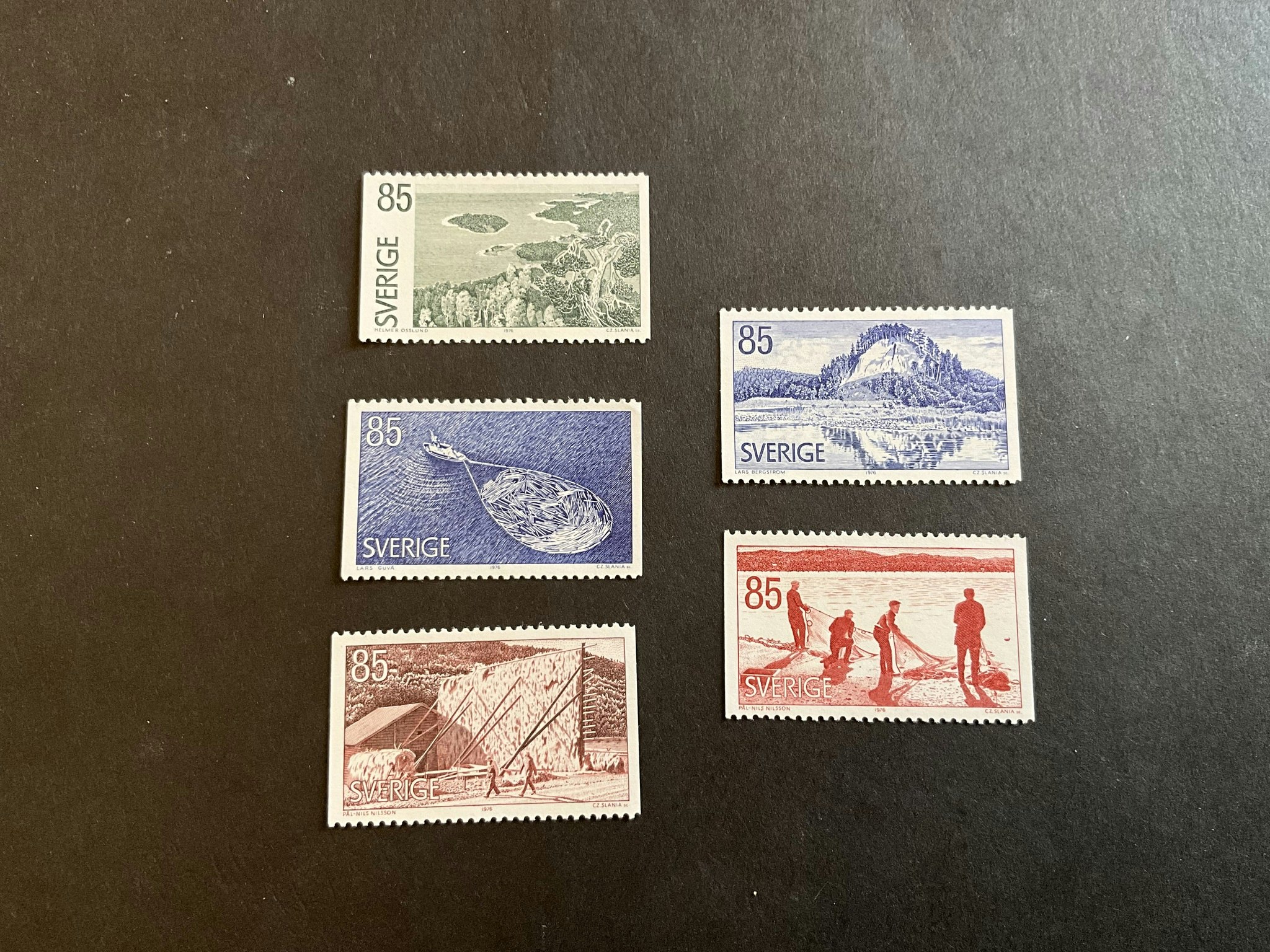 Ångermanland facit nr 962-966 postfrisk serie