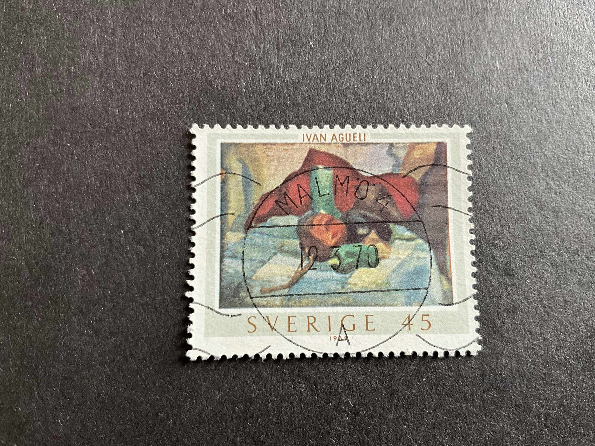 Ivan Agueli facit nr 661 lyxstämplat MALMÖ 4