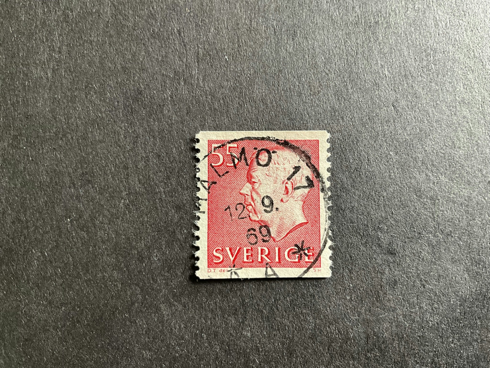Gustaf VI Adolf typ III facit nr 433 A praktstämplat MALMÖ 17