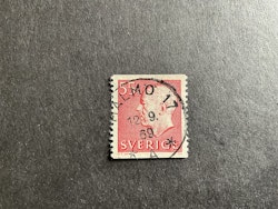 Gustaf VI Adolf typ III facit nr 433 A praktstämplat MALMÖ 17