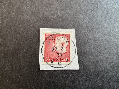 Gustaf VI Adolf typ III facit nr 433 A praktstämplat ARLÖV på klipp