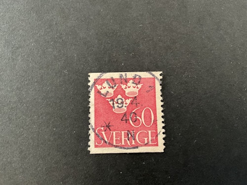 Tre kronor facit nr 286 lyxstämplat LUND 1