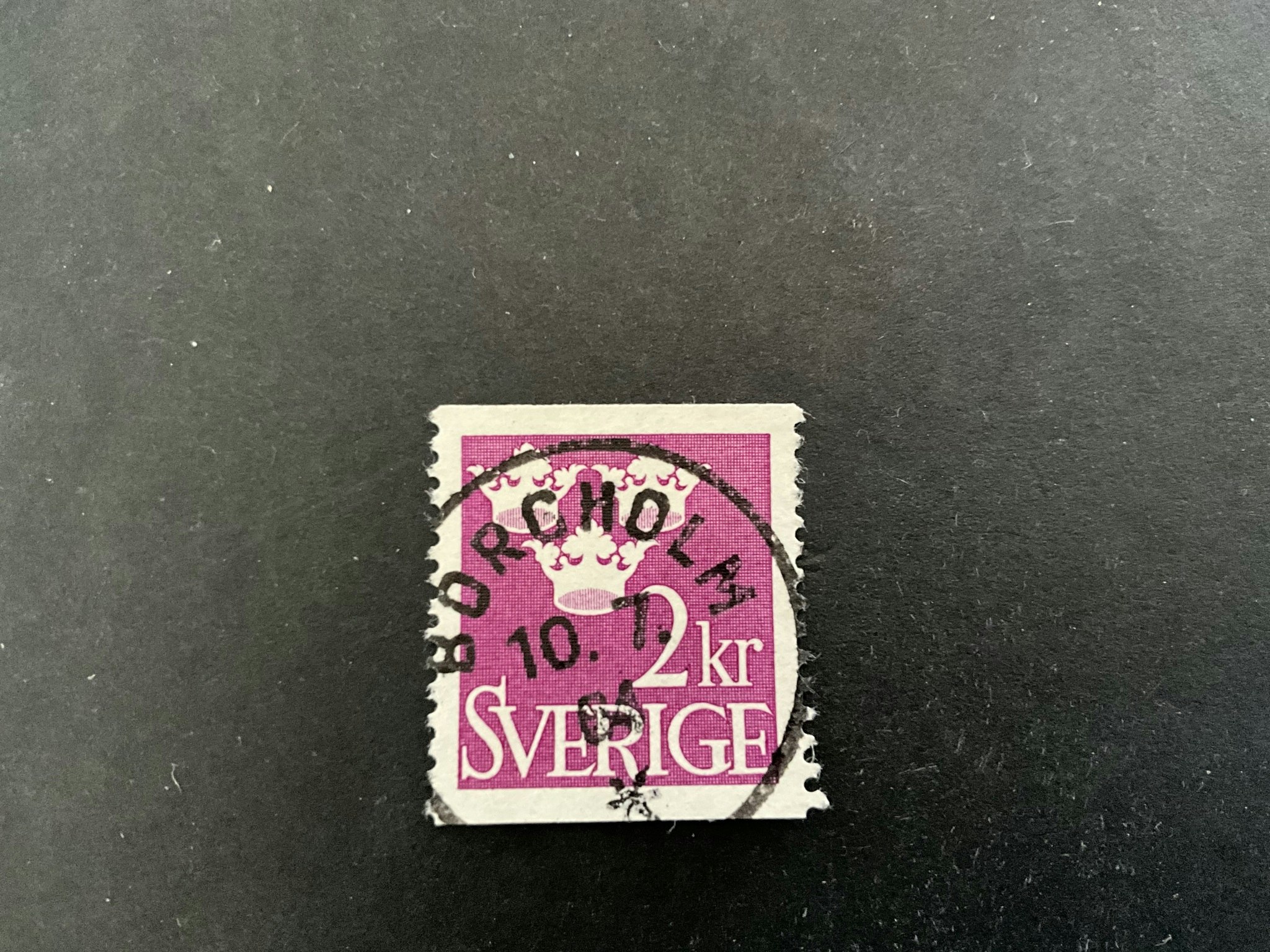 Tre kronor facit nr 308 praktstämplat BORGHOLM