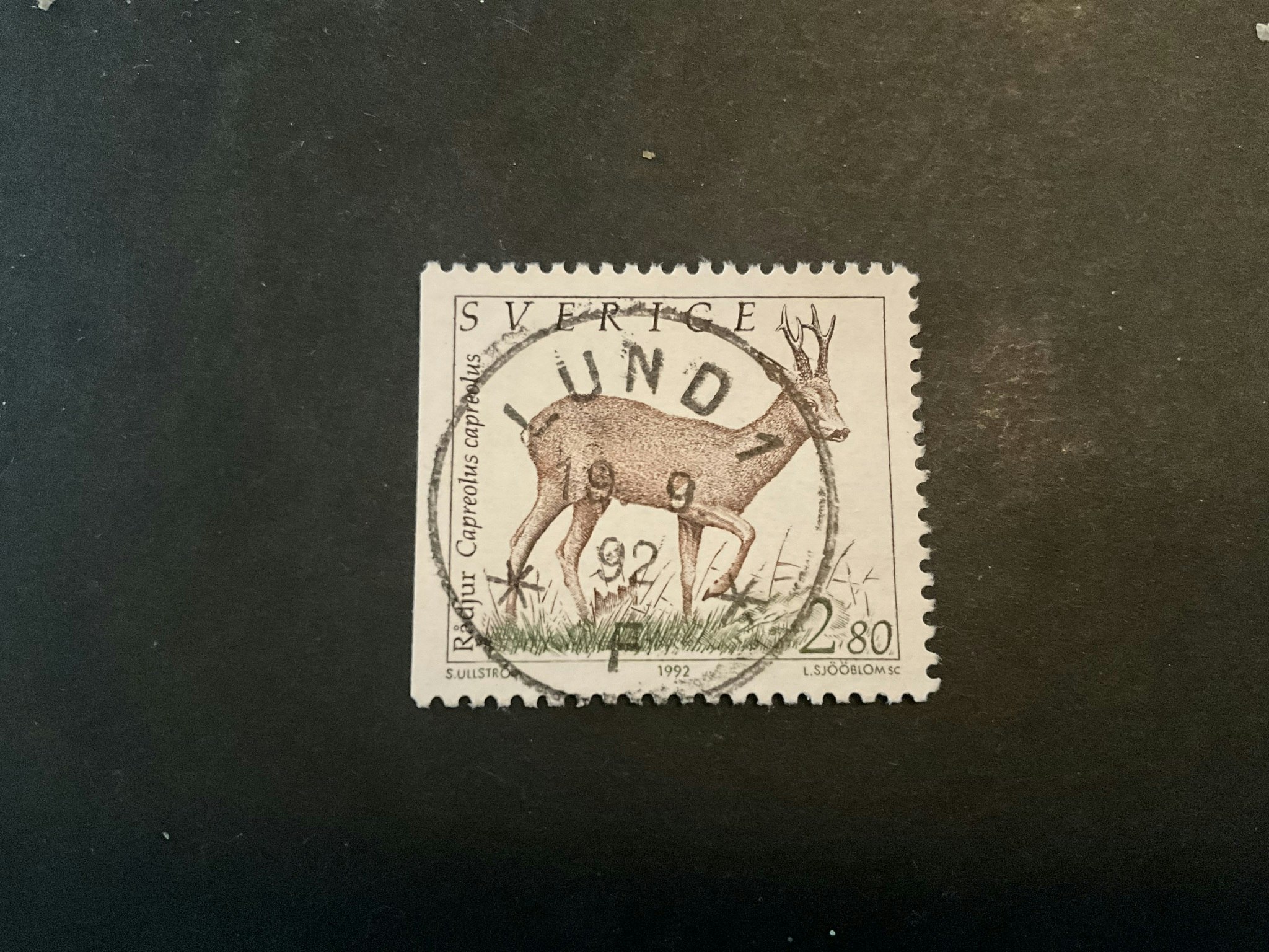 Vilda djur 1 facit nr 1717 lyxstämplat LUND 1