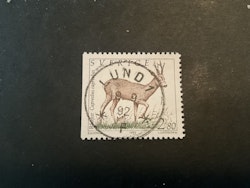 Vilda djur 1 facit nr 1717 lyxstämplat LUND 1