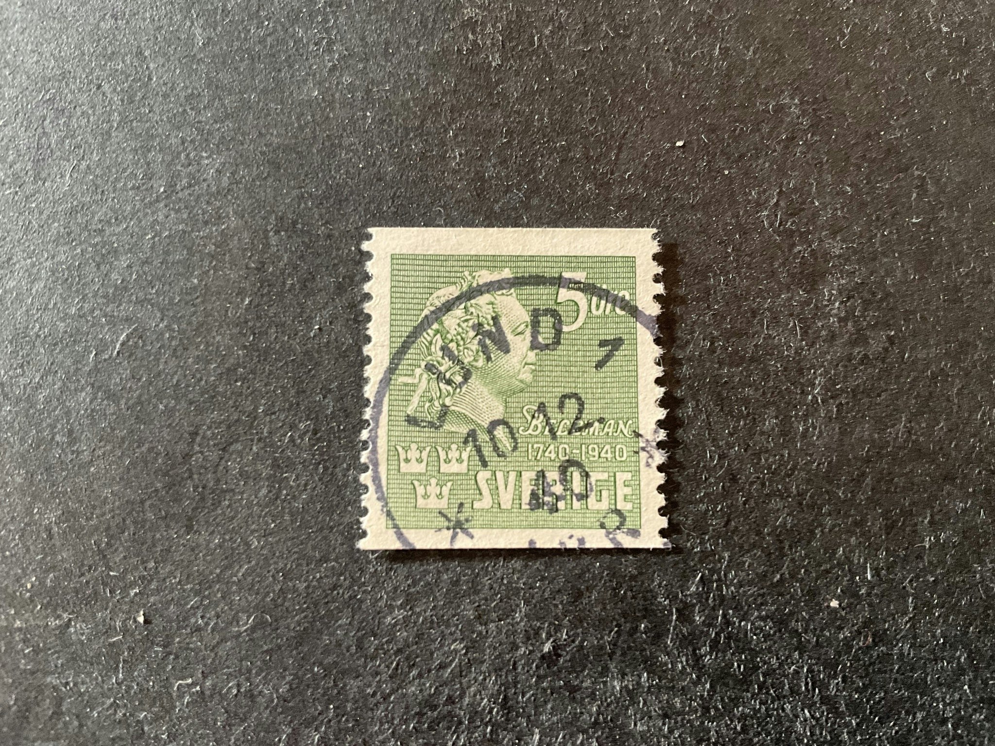Bellman facit nr 324 A praktstämplat LUND 1 *LBR*