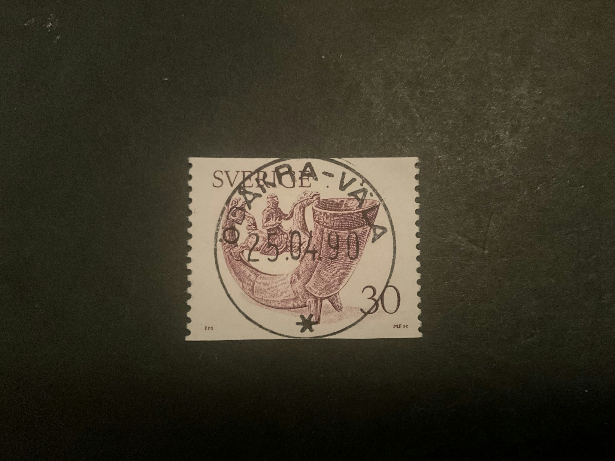 Dryckeshorn facit 973 lyxstämplat ÖDÅKRA-VÄLA
