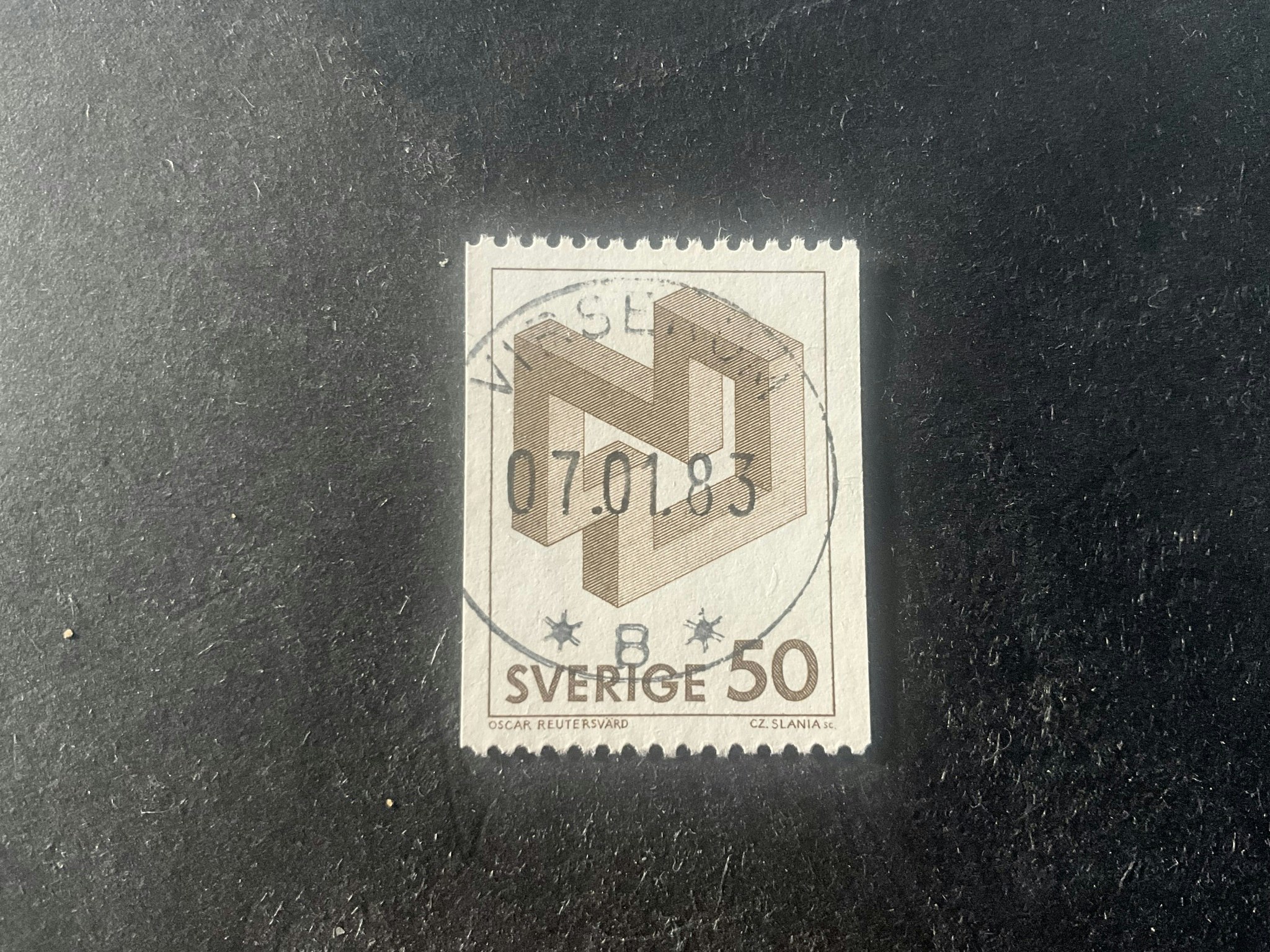 Omöjliga figurer facit nr 1200 lyxstämplat VIRSERUM
