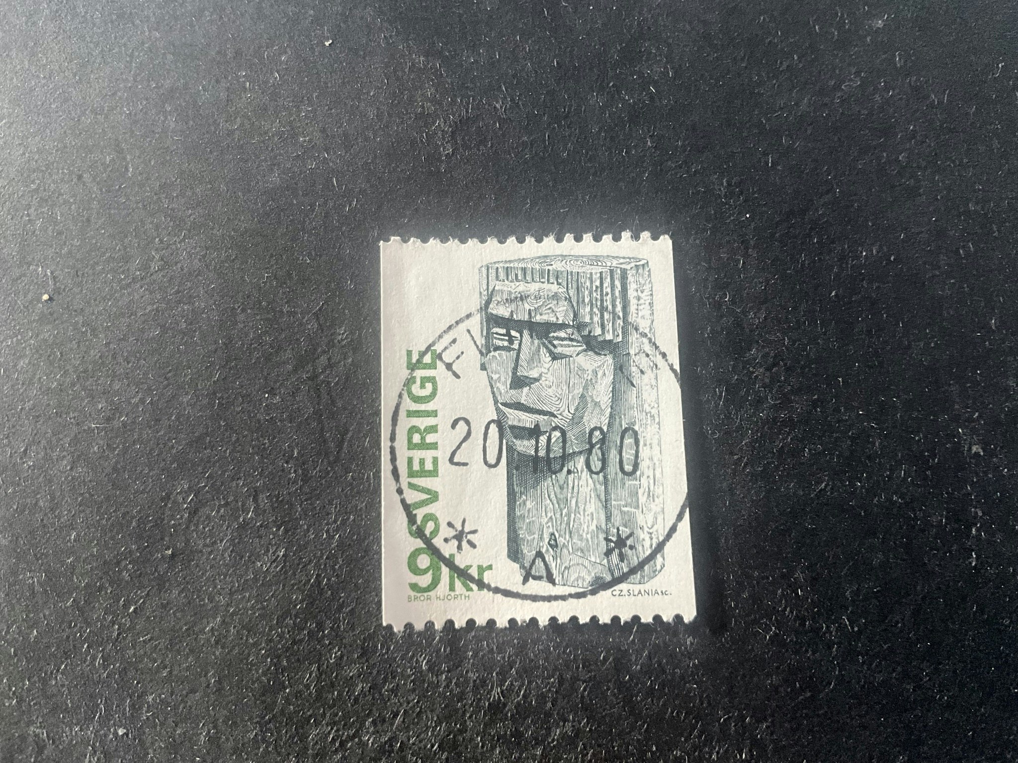 Flickhuvud facit nr 975 lyxstämplat FLYINGE
