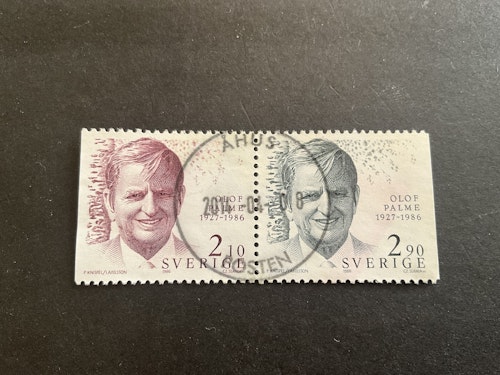 Olof Palem facit nr 1402 SX lyxstämplat par ÅHUS
