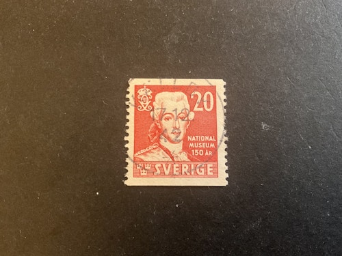 Natiinalmuseum 150 år facit nr 338 A praktstämplat VALLBY