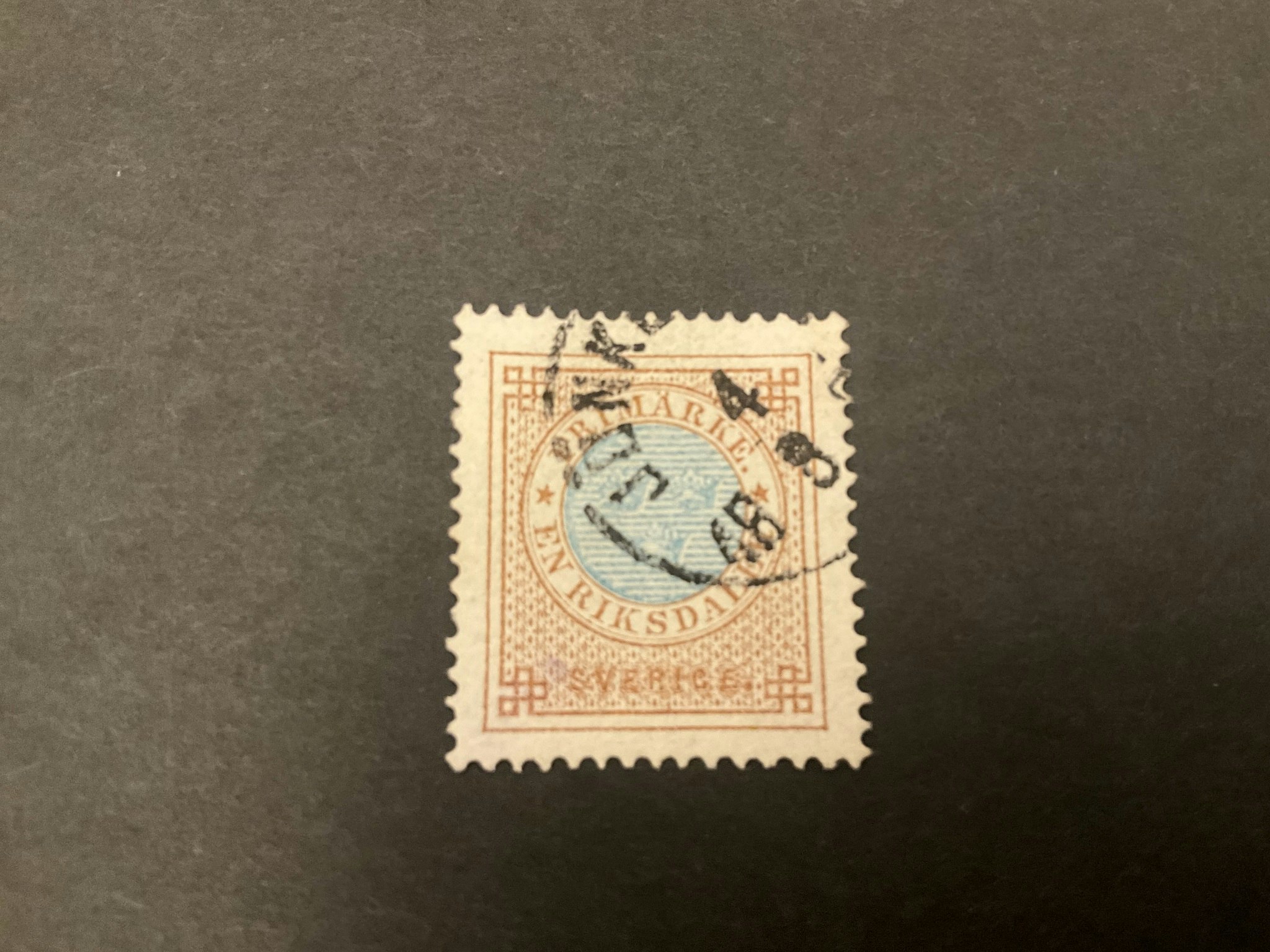 Ringtyp T 14 facit nr 27 stämplat märke