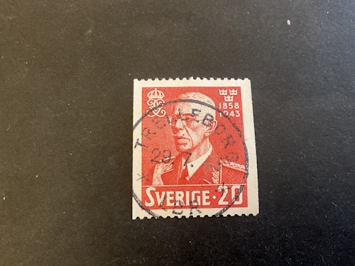Gustaf V 85 år facit nr 344 A praktstämplat TRELLEBORG *LBR*