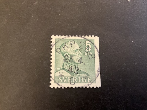 Gustaf V profil höger facit nr 271 B2 lyxstämplat PKP 258 B