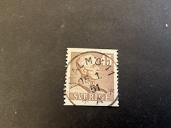 Gustaf V profil höger facit 282 praktstämplat MALMÖ 11