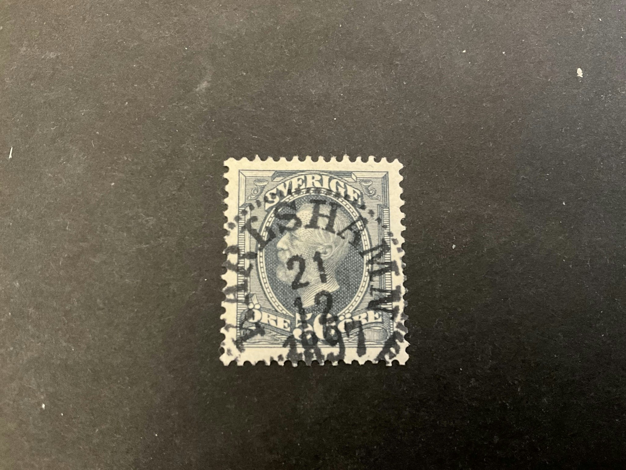 Oscar II facit 59 praktstämplat KARLSHAMN