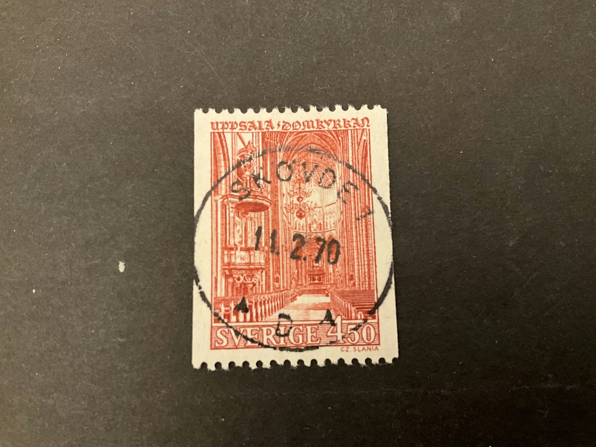 Uppsala domkyrka facit 600 lyxstämplat SKÖVDE 1