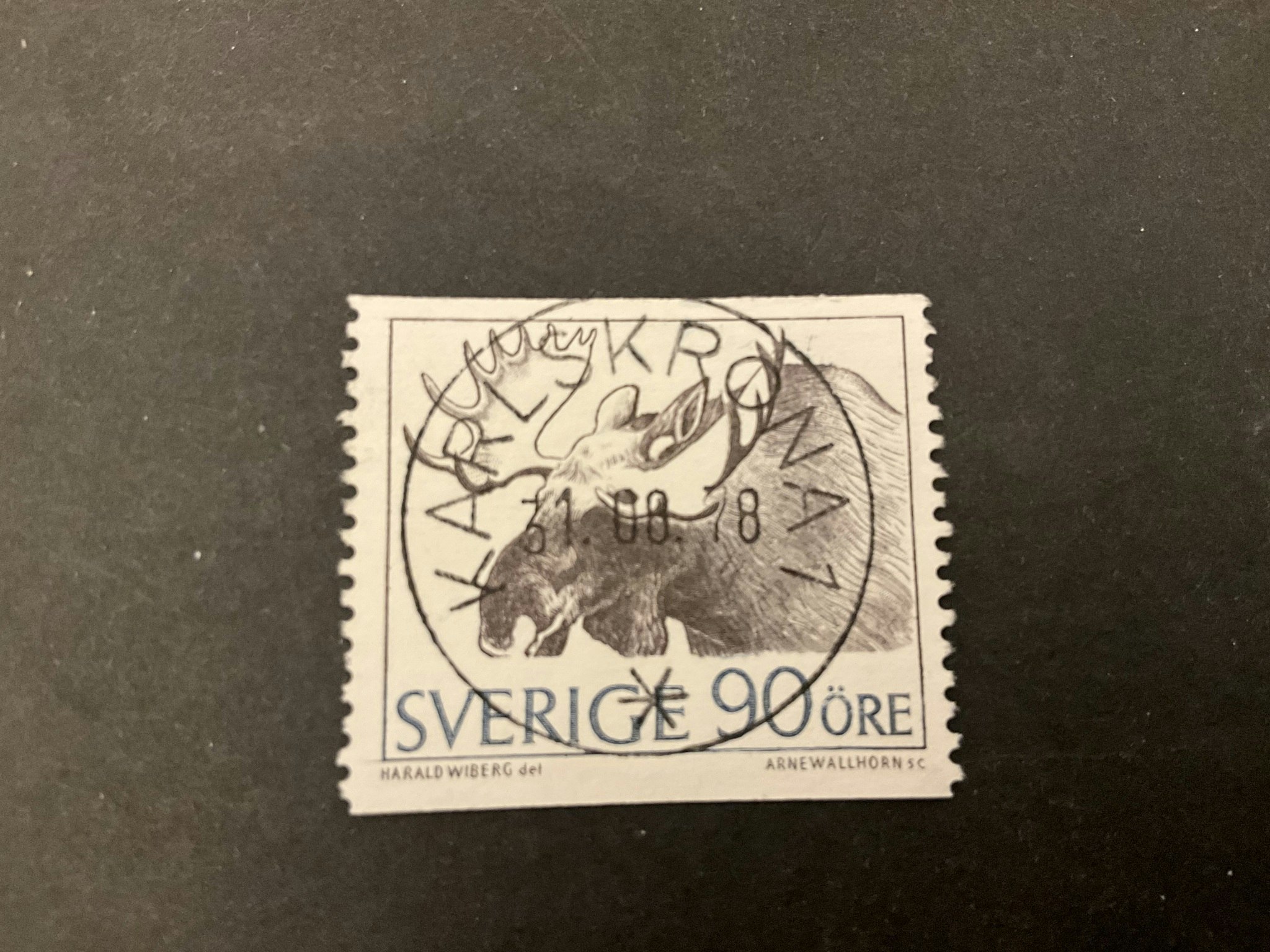 Bruksfrimårken facit 615 A lyxstämplat KARLSKRONA 1