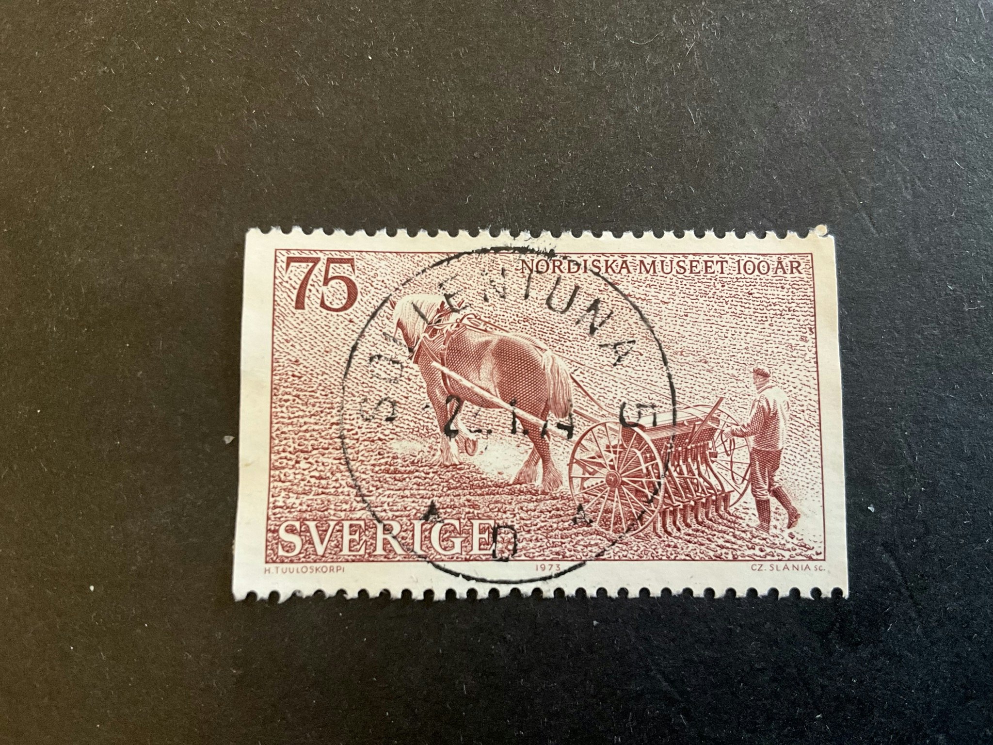 Nordiska museet 100 år facit 836 lyxstämplat SOLLENTUNA 5