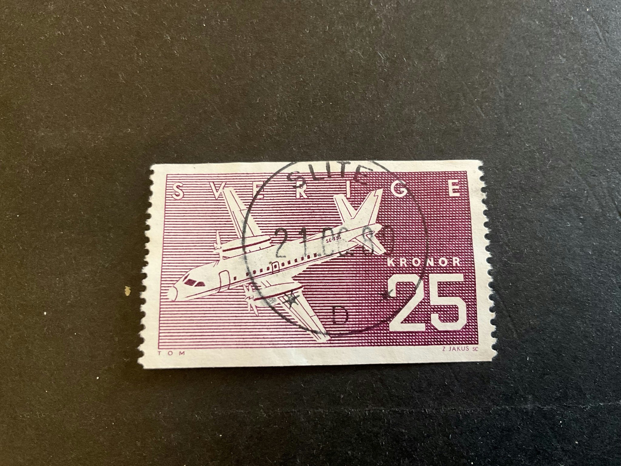 Svensk flygindustri facit 1444 lyxstämplat SLITE